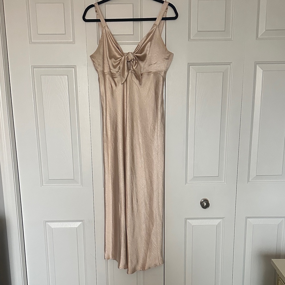 Champagne/Gold Satin Dress